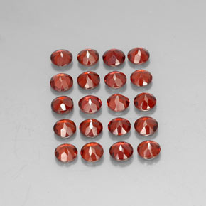 Almandine Garnet Gemstone in 4 mm (calibrated) Size for Sale, Almandine Garnet Stone in Deep Red Color