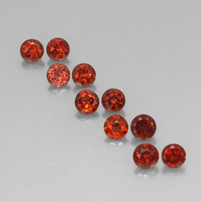 3.57 ct Red Almandine Garnet Gemstone, Almandine Garnet Gem in Round Facet Shape for Sale.