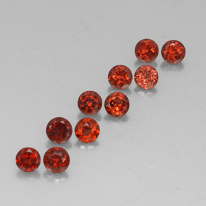 3.57 ct Red Almandine Garnet Stone, Natural Almandine Garnet in Round Facet Shape for Sale