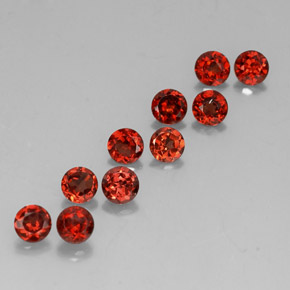 3.40 ct Red Almandine Garnet Stone, Natural Almandine Garnet in Round Facet Shape for Sale