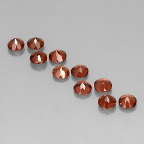 Almandine Garnet Gemstone in 4 mm (calibrated) Size for Sale, Almandine Garnet Stone in Red Color