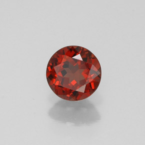 0.52 ct Red Almandine Garnet Stone, Natural Almandine Garnet in Round Facet Shape for Sale