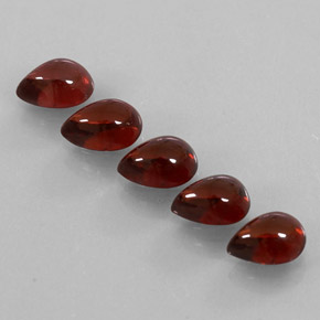 4.96 ct Red Almandine Garnet Gemstone, Almandine Garnet Gem in Pear Cabochon Shape for Sale.