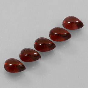 4.96 ct Red Almandine Garnet Stone, Natural Almandine Garnet in Pear Cabochon Shape for Sale
