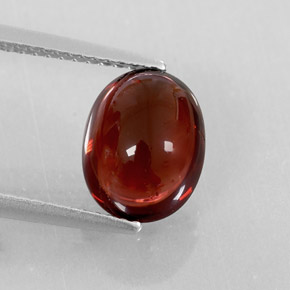 3.38 ct Red Almandine Garnet Gemstone, Almandine Garnet Gem in Oval Cabochon Shape for Sale.