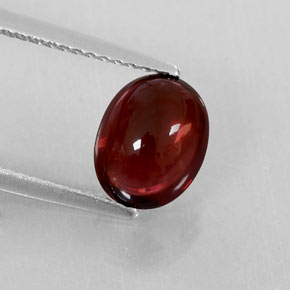 2.32 ct Red Almandine Garnet Gemstone, Almandine Garnet Gem in Oval Cabochon Shape for Sale.