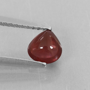 0.70 ct Red Almandine Garnet Gemstone, Almandine Garnet Gem in Pear Cabochon Shape for Sale.