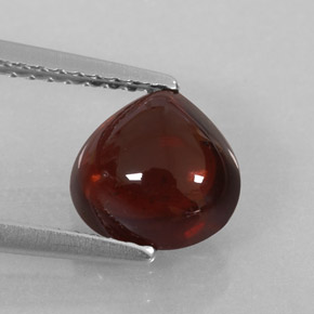 2.22 ct Red Almandine Garnet Gemstone, Almandine Garnet Gem in Pear Cabochon Shape for Sale.