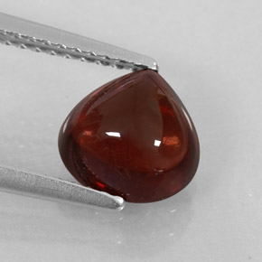 2.18 ct Red Almandine Garnet Gemstone, Almandine Garnet Gem in Pear Cabochon Shape for Sale.
