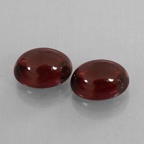 5.42 ct Red Almandine Garnet Stone, Natural Almandine Garnet in Oval Cabochon Shape for Sale