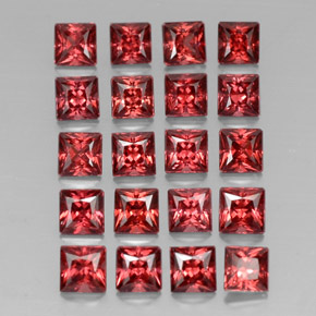 8.11 ct Red Almandine Garnet Stone, Natural Almandine Garnet in Princess-Cut Shape for Sale