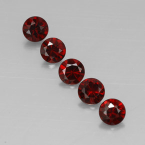 2.65 ct Red Almandine Garnet Gemstone, Almandine Garnet Gem in Diamond-Cut Shape for Sale.