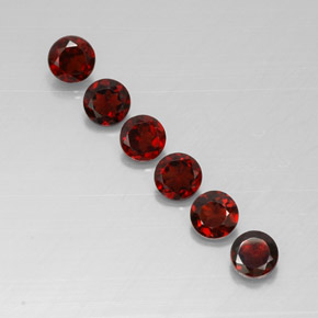 1.91 ct Red Almandine Garnet Gemstone, Almandine Garnet Gem in Round Facet Shape for Sale.