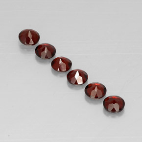 Almandine Garnet Gemstone in 4 mm (calibrated) Size for Sale, Almandine Garnet Stone in Deep Red Color