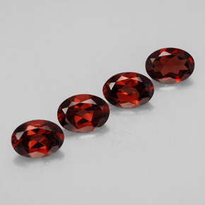 3.17 ct Red Almandine Garnet Gemstone, Almandine Garnet Gem in Oval Facet Shape for Sale.