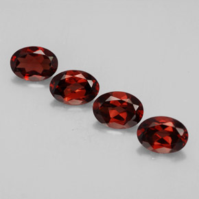 3.17 ct Red Almandine Garnet Stone, Natural Almandine Garnet in Oval Facet Shape for Sale