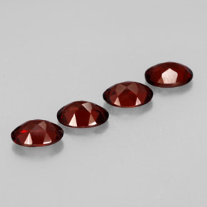 Almandine Garnet Gemstone in 7 x 5 mm (calibrated) Size for Sale, Almandine Garnet Stone in Deep Red Color