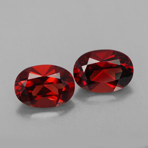 2.24 ct Red Almandine Garnet Gemstone, Almandine Garnet Gem in Oval Facet Shape for Sale.