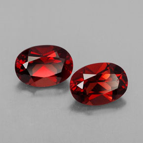 2.24 ct Red Almandine Garnet Stone, Natural Almandine Garnet in Oval Facet Shape for Sale