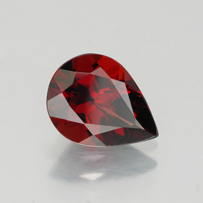 1.59 ct Red Almandine Garnet Stone, Natural Almandine Garnet in Pear Facet Shape for Sale