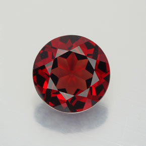 2.16 ct Red Almandine Garnet Gemstone, Almandine Garnet Gem in Round Facet Shape for Sale.