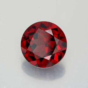 2.16 ct Red Almandine Garnet Stone, Natural Almandine Garnet in Round Facet Shape for Sale