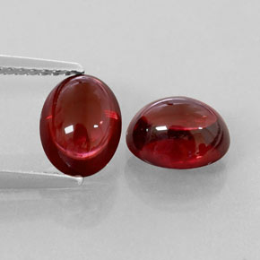 3.79 ct Red Almandine Garnet Gemstone, Almandine Garnet Gem in Oval Cabochon Shape for Sale.