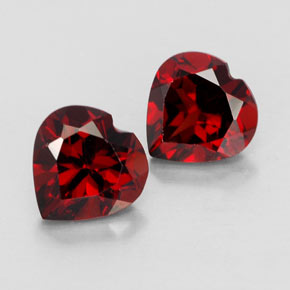 3.11 ct Red Almandine Garnet Gemstone, Almandine Garnet Gem in Heart Facet Shape for Sale.