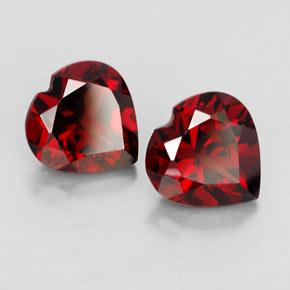 3.11 ct Red Almandine Garnet Stone, Natural Almandine Garnet in Heart Facet Shape for Sale