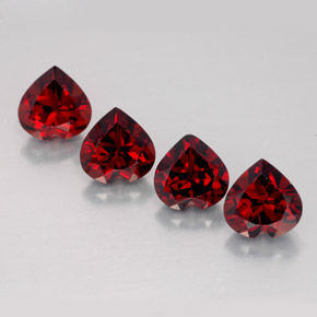 6.94 ct Red Almandine Garnet Gemstone, Almandine Garnet Gem in Heart Facet Shape for Sale.