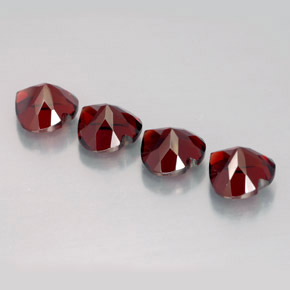 Almandine Garnet Gemstone in 7 x 7 mm (calibrated) Size for Sale, Almandine Garnet Stone in Deep Red Color