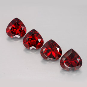 6.16 ct Red Almandine Garnet Gemstone, Almandine Garnet Gem in Heart Facet Shape for Sale.