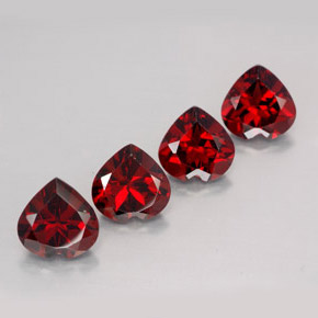 6.16 ct Red Almandine Garnet Stone, Natural Almandine Garnet in Heart Facet Shape for Sale