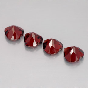 Almandine Garnet Gemstone in 7 x 7 mm (calibrated) Size for Sale, Almandine Garnet Stone in Deep Red Color