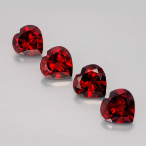 6.33 ct Red Almandine Garnet Gemstone, Almandine Garnet Gem in Heart Facet Shape for Sale.