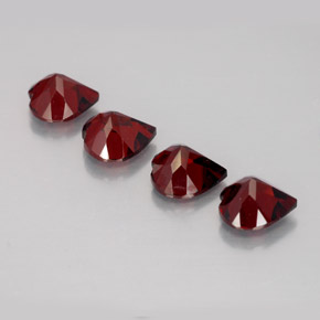 Almandine Garnet Gemstone in 7 x 7 mm (calibrated) Size for Sale, Almandine Garnet Stone in Deep Red Color