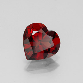1.33 ct Red Almandine Garnet Stone, Natural Almandine Garnet in Heart Facet Shape for Sale