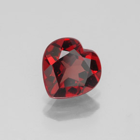 1.24 ct Red Almandine Garnet Stone, Natural Almandine Garnet in Heart Facet Shape for Sale