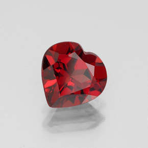 1.39 ct Red Almandine Garnet Stone, Natural Almandine Garnet in Heart Facet Shape for Sale