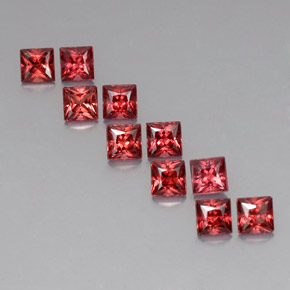 3.99 ct Red Almandine Garnet Gemstone, Almandine Garnet Gem in Princess-Cut Shape for Sale.