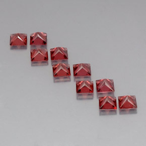 Almandine Garnet Gemstone in 4 x 4 mm (calibrated) Size for Sale, Almandine Garnet Stone in Red Color