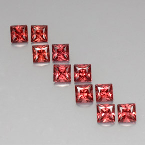 3.75 ct Red Almandine Garnet Gemstone, Almandine Garnet Gem in Princess-Cut Shape for Sale.