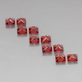 Almandine Garnet Gemstone in 4 x 4 mm (calibrated) Size for Sale, Almandine Garnet Stone in Red Color