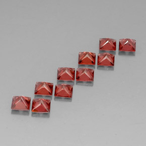 Almandine Garnet Gemstone in 4 x 4 mm (calibrated) Size for Sale, Almandine Garnet Stone in Deep Red Color