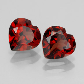 3.10 ct Red Almandine Garnet Stone, Natural Almandine Garnet in Heart Facet Shape for Sale