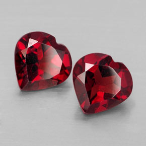 2.81 ct Red Almandine Garnet Stone, Natural Almandine Garnet in Heart Facet Shape for Sale