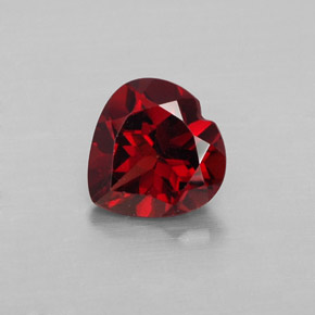 1.46 ct Red Almandine Garnet Gemstone, Almandine Garnet Gem in Heart Facet Shape for Sale.