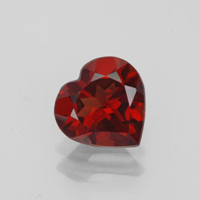 1.41 ct Red Almandine Garnet Gemstone, Almandine Garnet Gem in Heart Facet Shape for Sale.
