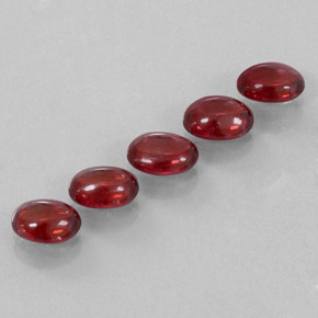 7.36 ct Red Almandine Garnet Stone, Natural Almandine Garnet in Oval Cabochon Shape for Sale