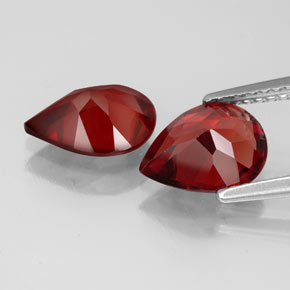 Almandine Garnet Gemstone in 8.9 x 7.1 mm Size for Sale, Almandine Garnet Stone in Deep Red Color